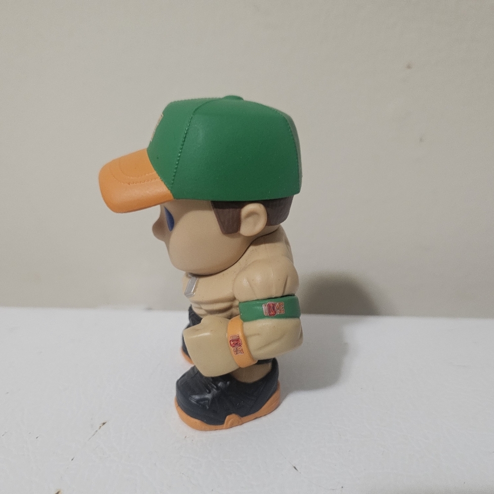WWE John Cena OOSHIE Figurine 3" You Cant See Me Green Orange - Picture 3 of 6